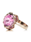 Or rose 14 carats vintage d'origine Améthyste Anneau Vintage vrc206r